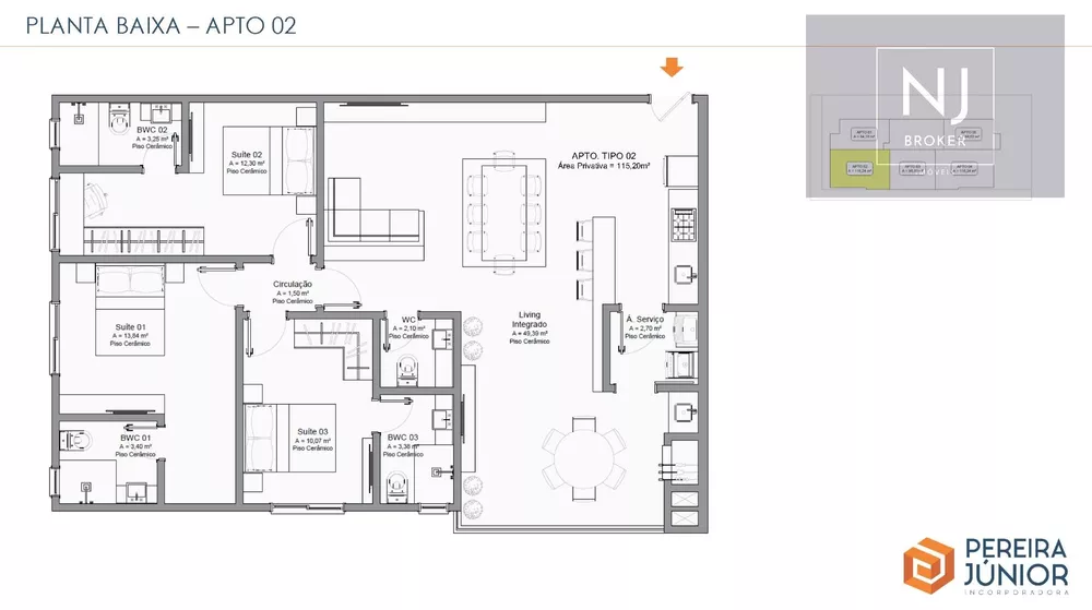 Apartamento, 3 quartos, 115 m² - Foto 4