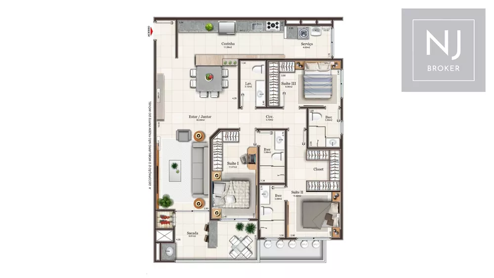 Apartamento, 3 quartos, 123 m² - Foto 4