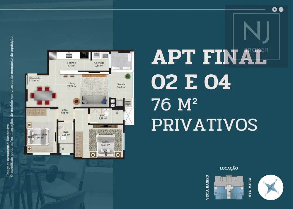 Apartamento, 2 quartos, 75 m² - Foto 5