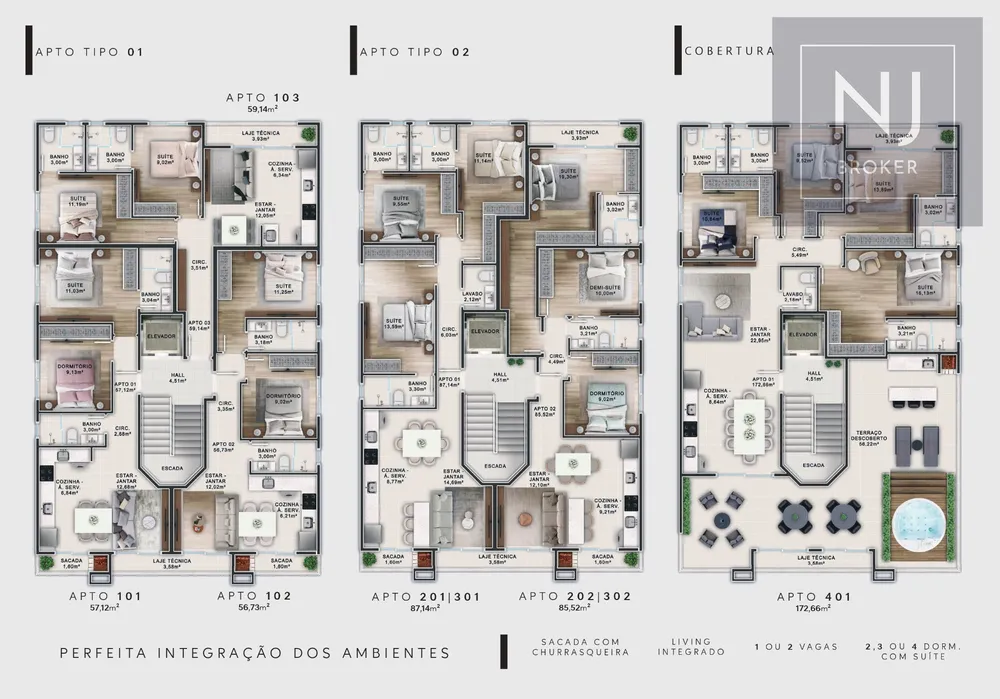 Apartamento, 2 quartos, 57 m² - Foto 6