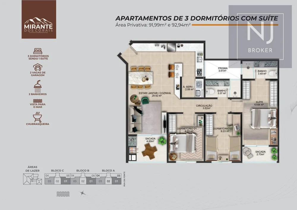 Apartamento, 3 quartos, 92 m² - Foto 13