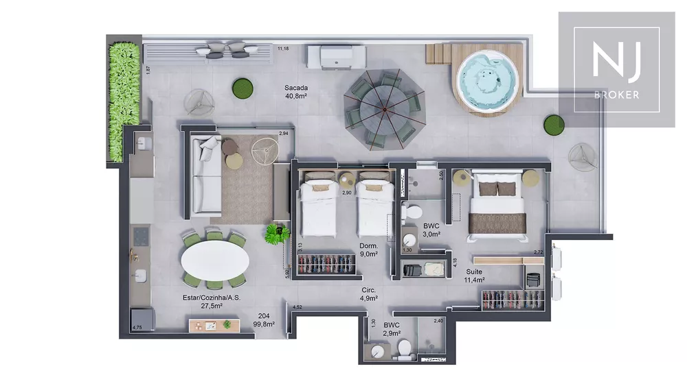 Apartamento, 2 quartos, 116 m² - Foto 4