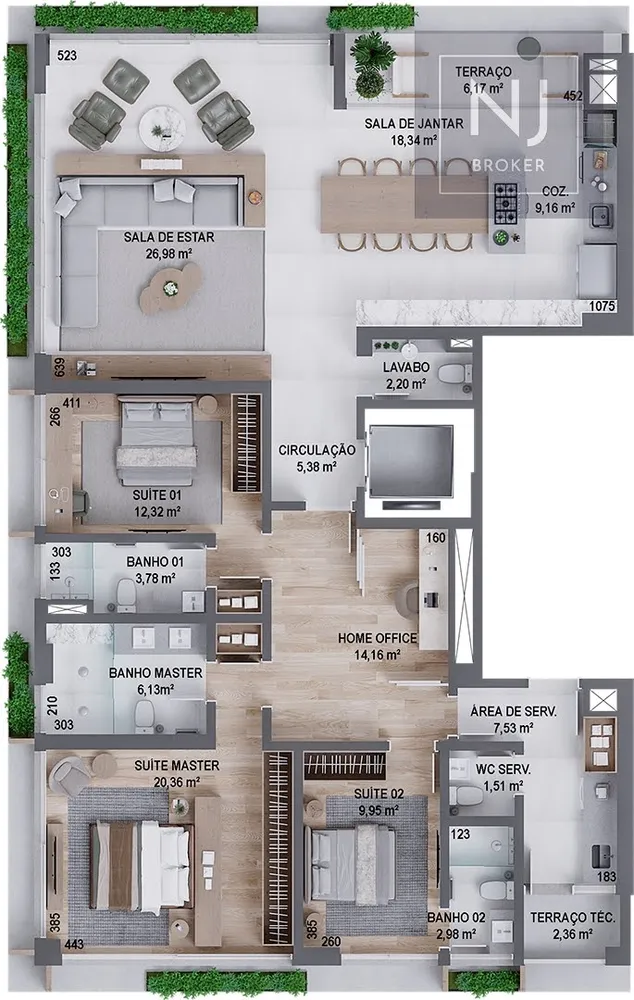 Apartamento, 3 quartos, 175 m² - Foto 16