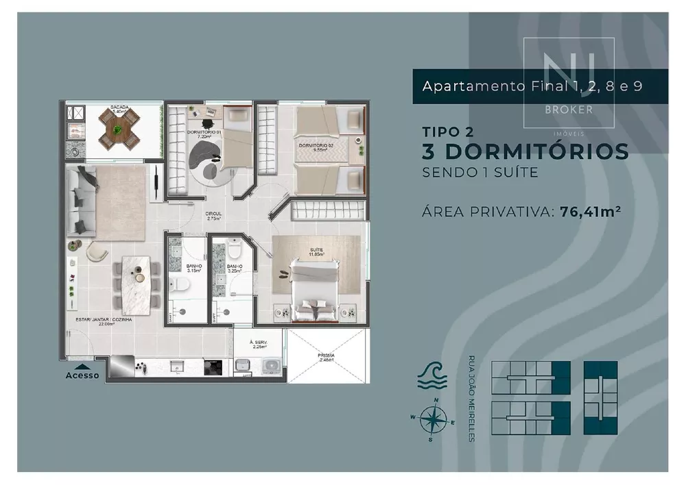 Apartamento, 3 quartos, 76 m² - Foto 4