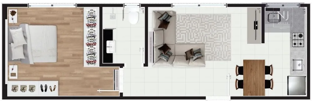 Apartamento, 1 quarto, 39 m² - Foto 12