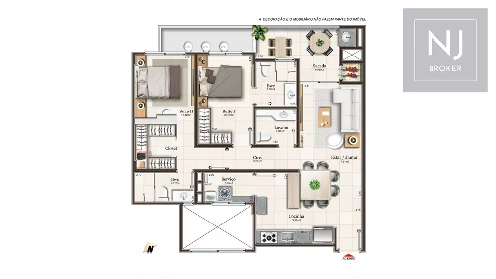 Apartamento, 2 quartos, 89 m² - Foto 3