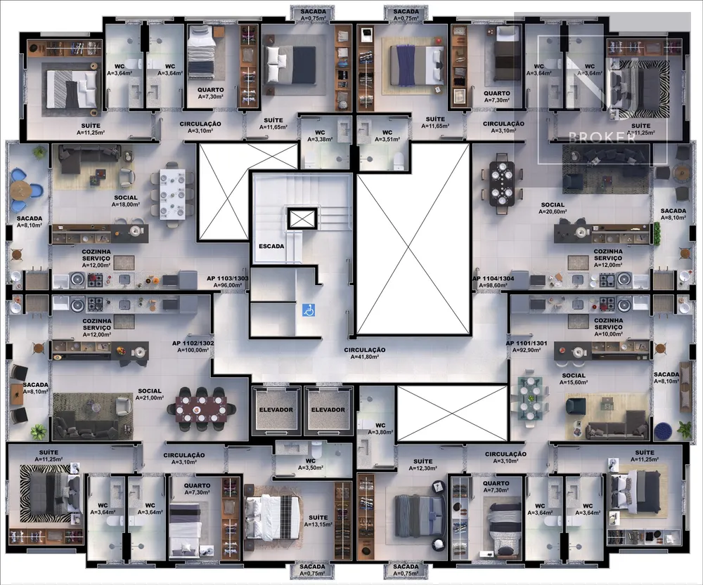Apartamento, 3 quartos, 99 m² - Foto 6