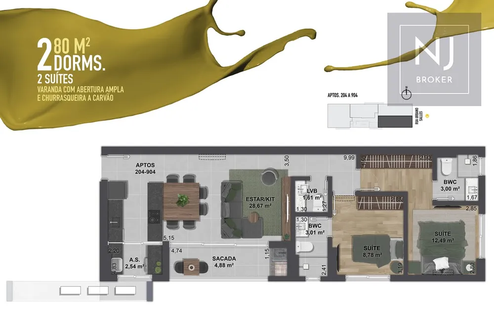 Apartamento, 2 quartos, 80 m² - Foto 14