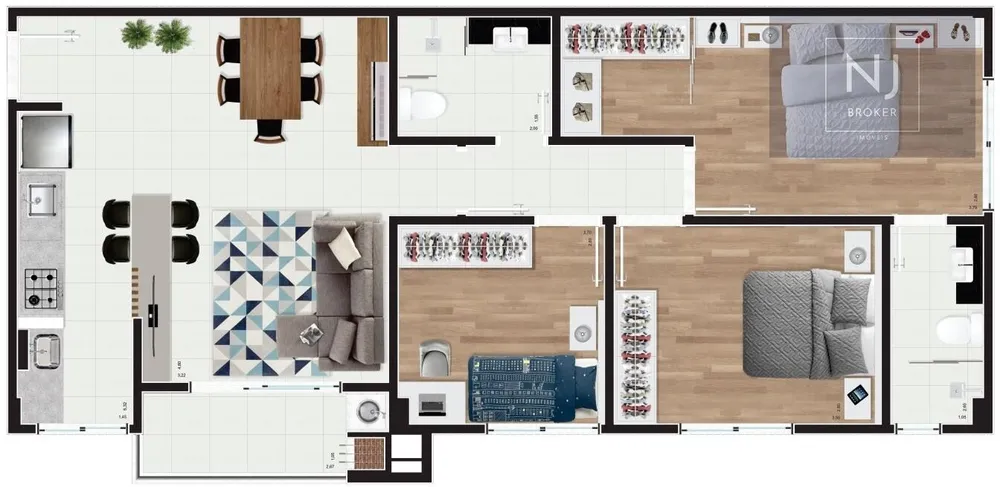 Apartamento, 3 quartos, 74 m² - Foto 12
