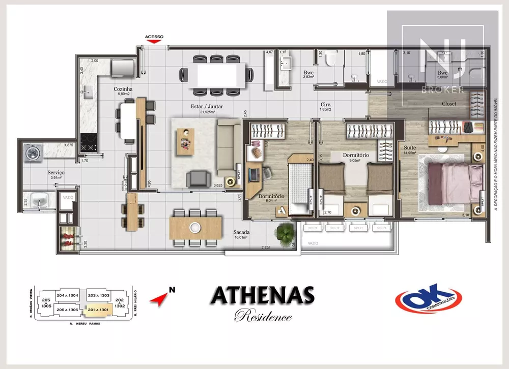 Apartamento, 3 quartos, 104 m² - Foto 2