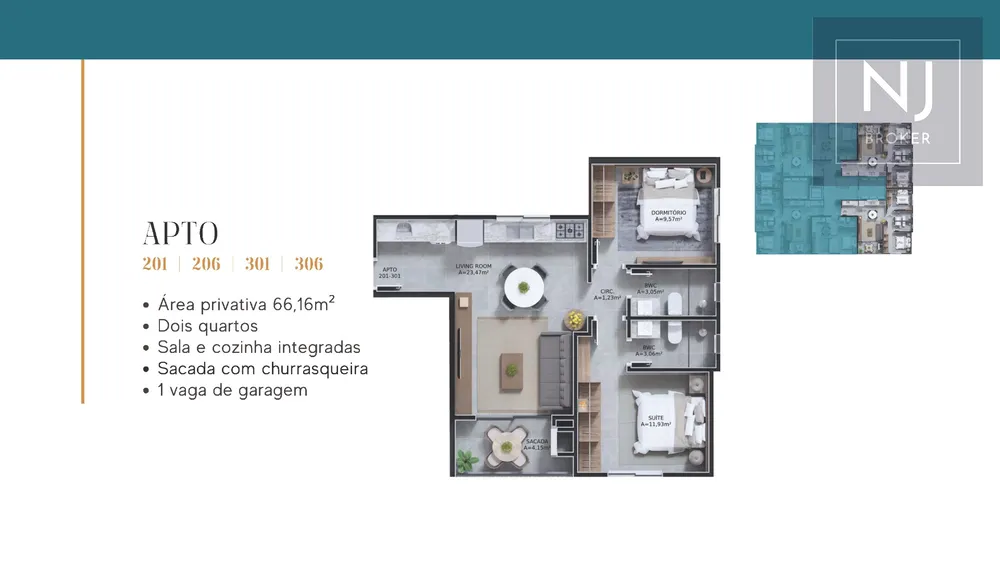Apartamento, 2 quartos, 66 m² - Foto 12