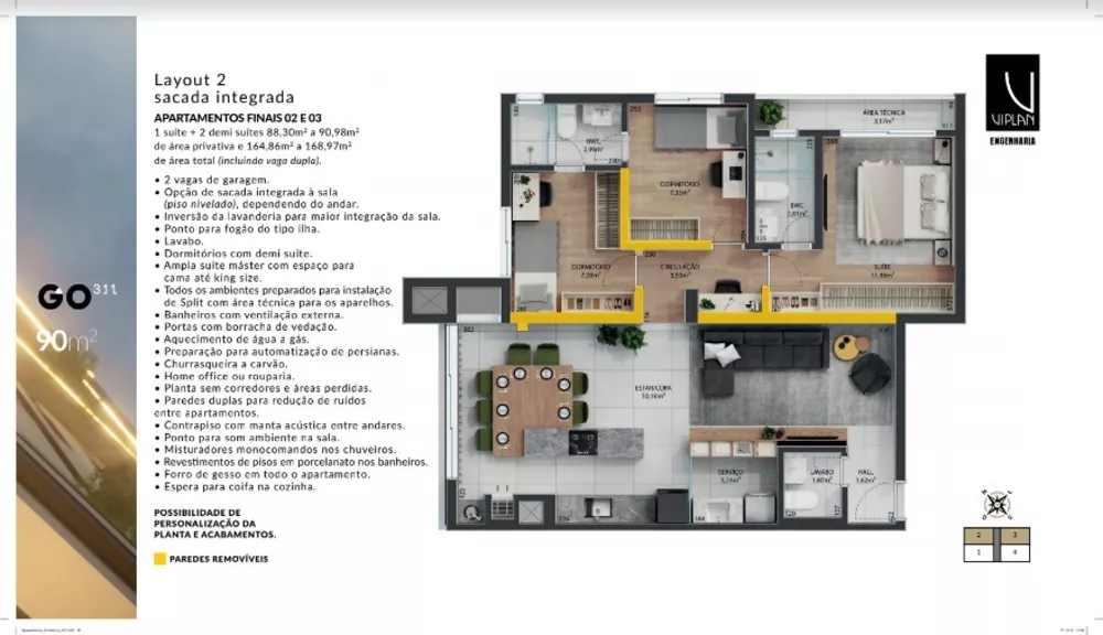 Apartamento, 3 quartos, 88 m² - Foto 10