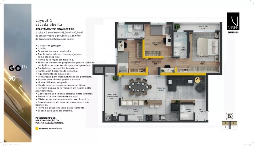 Apartamento, 3 quartos, 88 m² - Foto 11