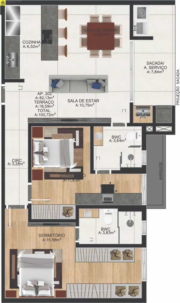 Apartamento, 3 quartos, 90 m² - Foto 10