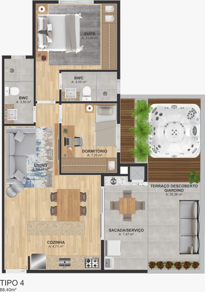 Apartamento, 2 quartos, 88 m² - Foto 9