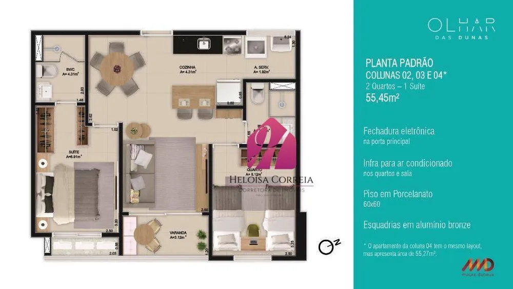 Apartamento, 2 quartos, 55 m² - Foto 1