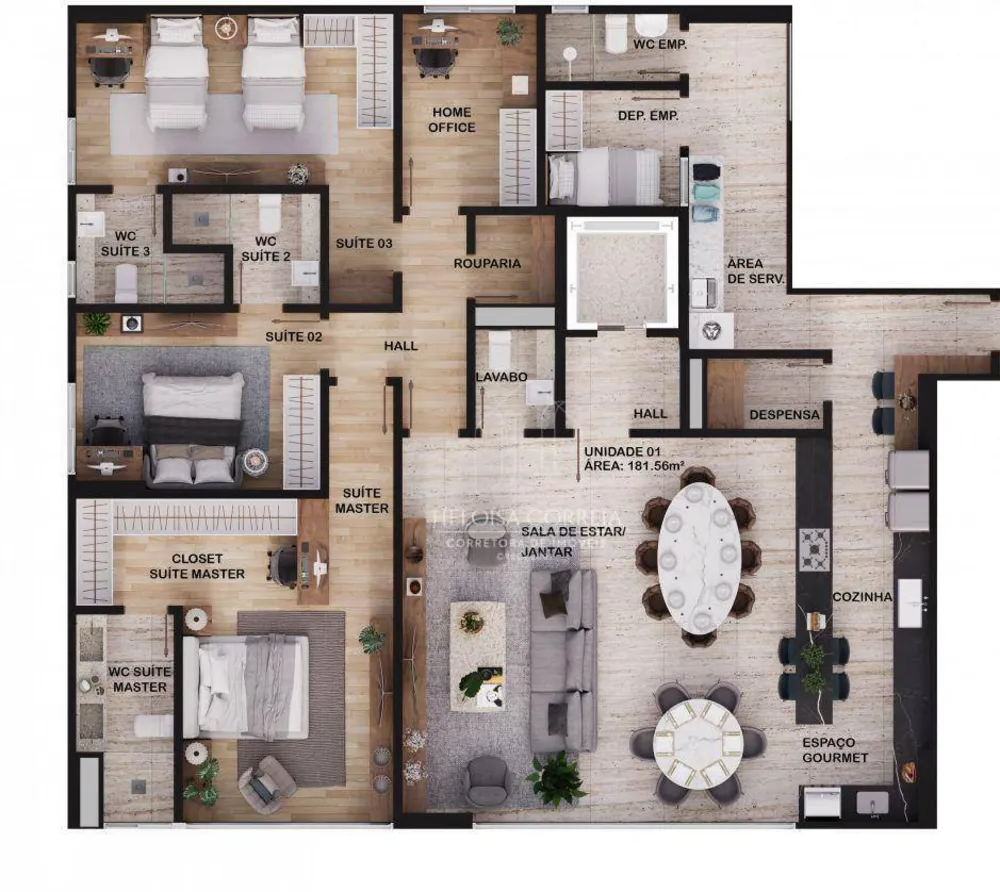 Apartamento, 3 quartos, 175 m² - Foto 1