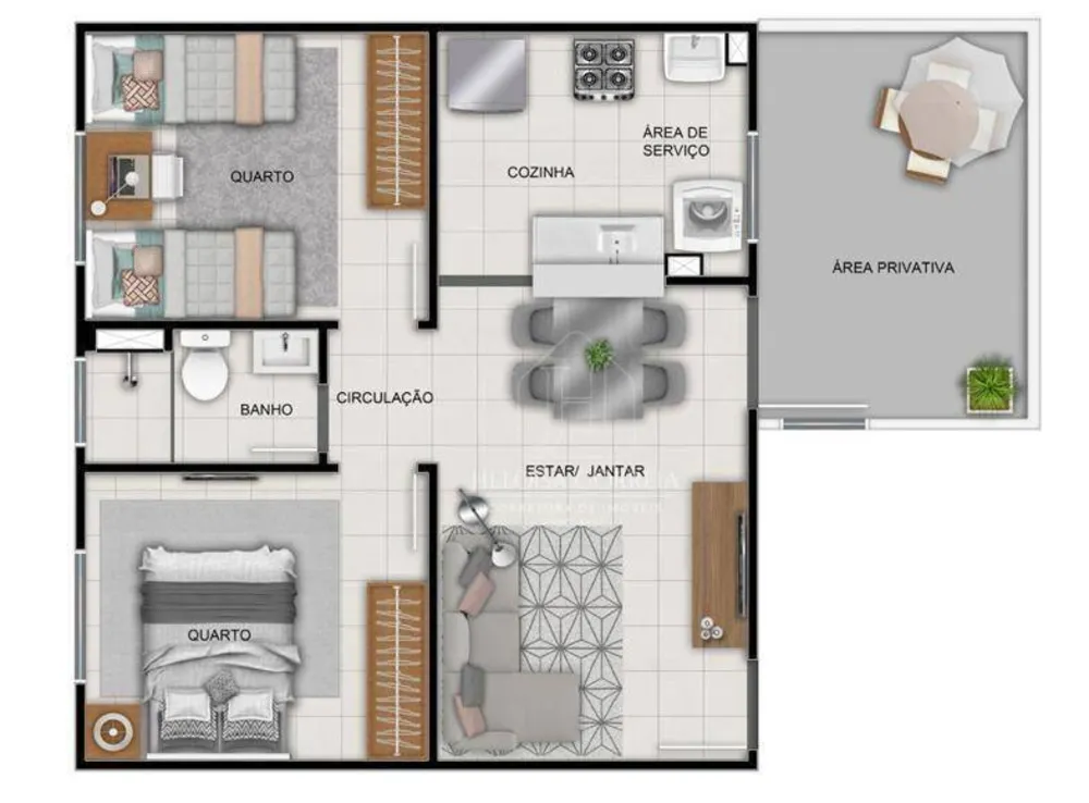 Apartamento, 2 quartos, 41 m² - Foto 3