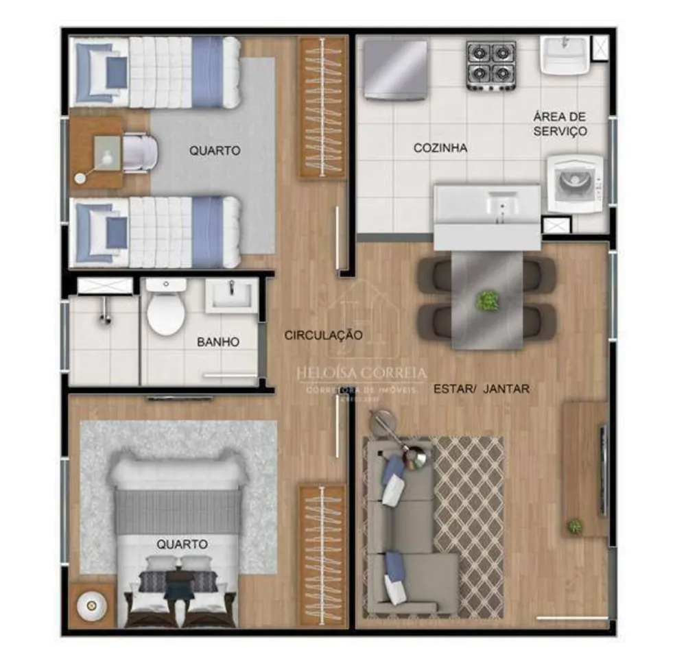 Apartamento, 2 quartos, 41 m² - Foto 2