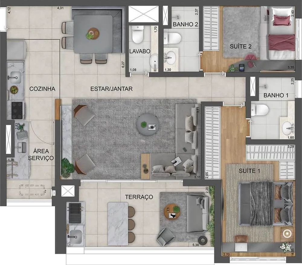 Apartamento, 4 quartos, 126 m² - Foto 16