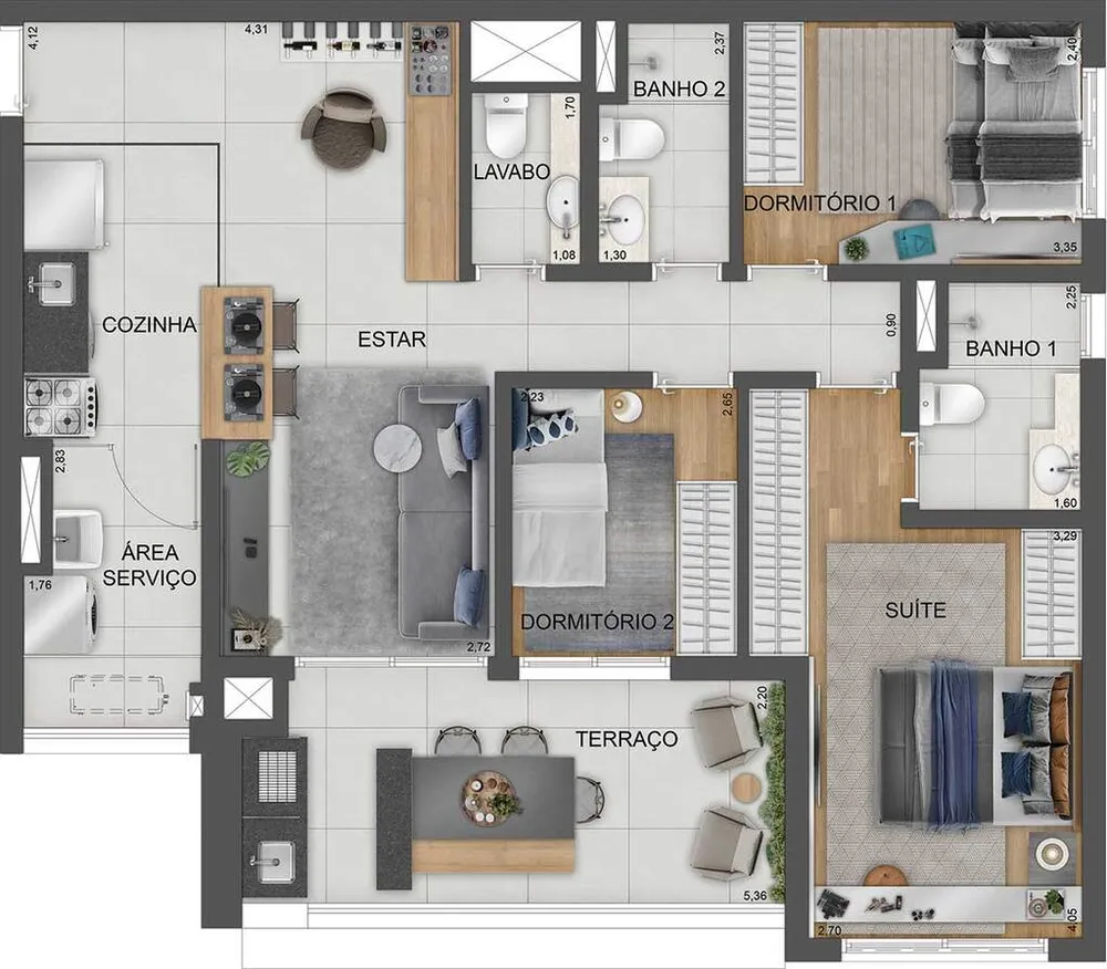 Apartamento, 4 quartos, 126 m² - Foto 15
