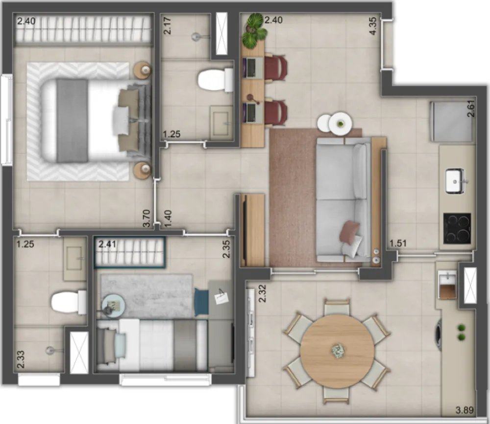 Apartamento, 2 quartos, 52 m² - Foto 16
