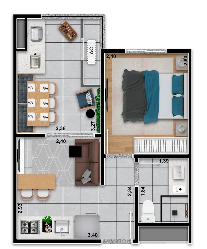 Apartamento, 1 quarto, 27 m² - Foto 17
