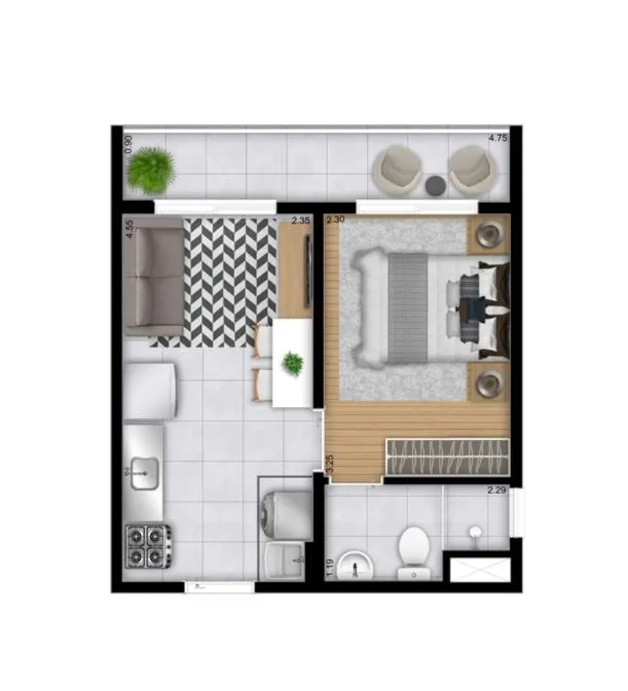 Apartamento, 1 quarto, 28 m² - Foto 15