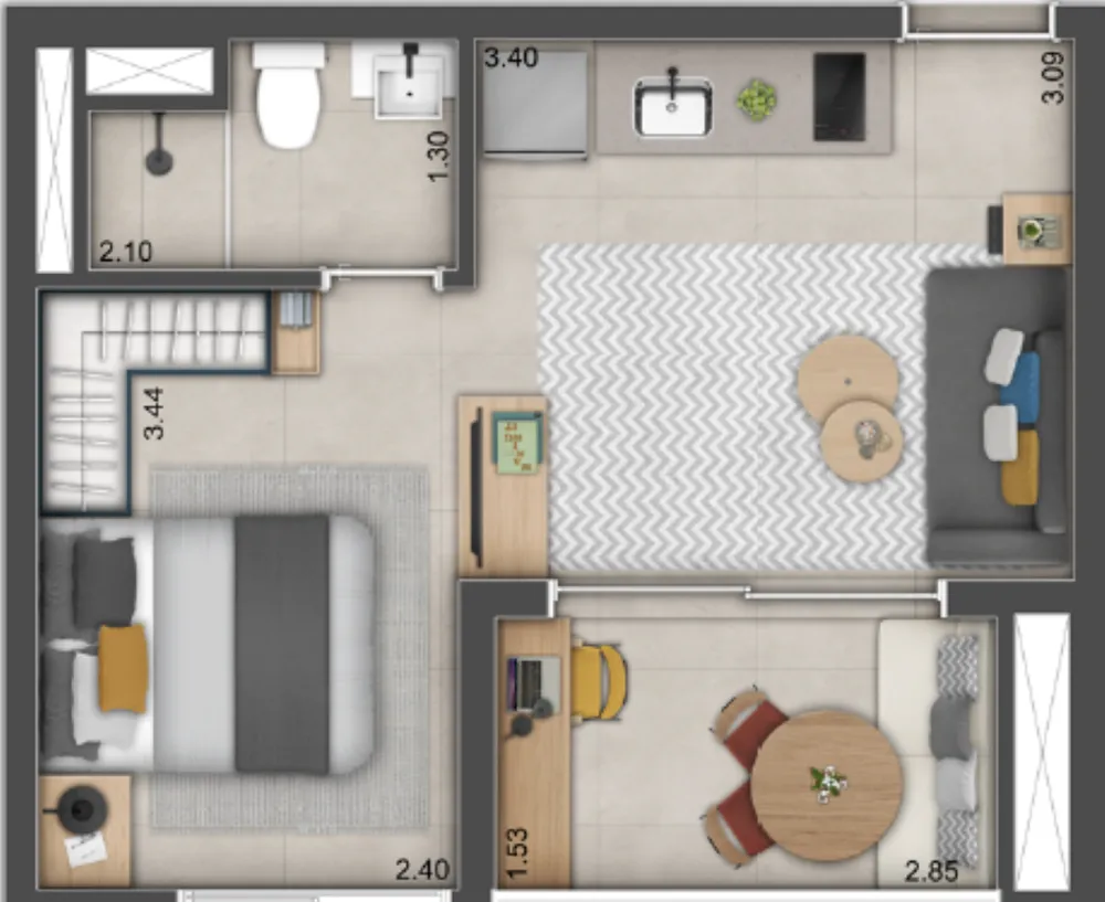 Apartamento, 2 quartos, 48 m² - Foto 17
