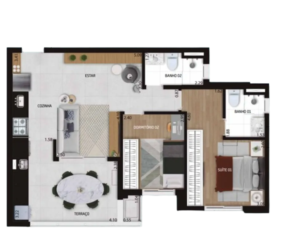 Apartamento, 2 quartos, 69 m² - Foto 16
