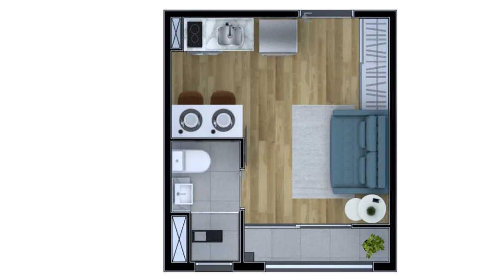 Apartamento, 1 quarto, 27 m² - Foto 9