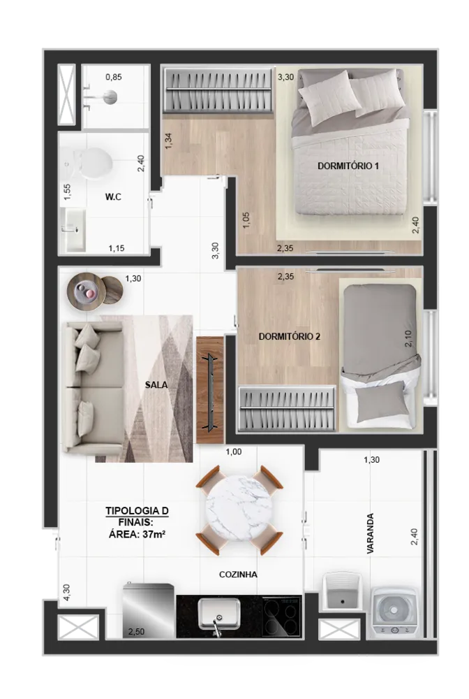 Apartamento, 3 quartos, 84 m² - Foto 14