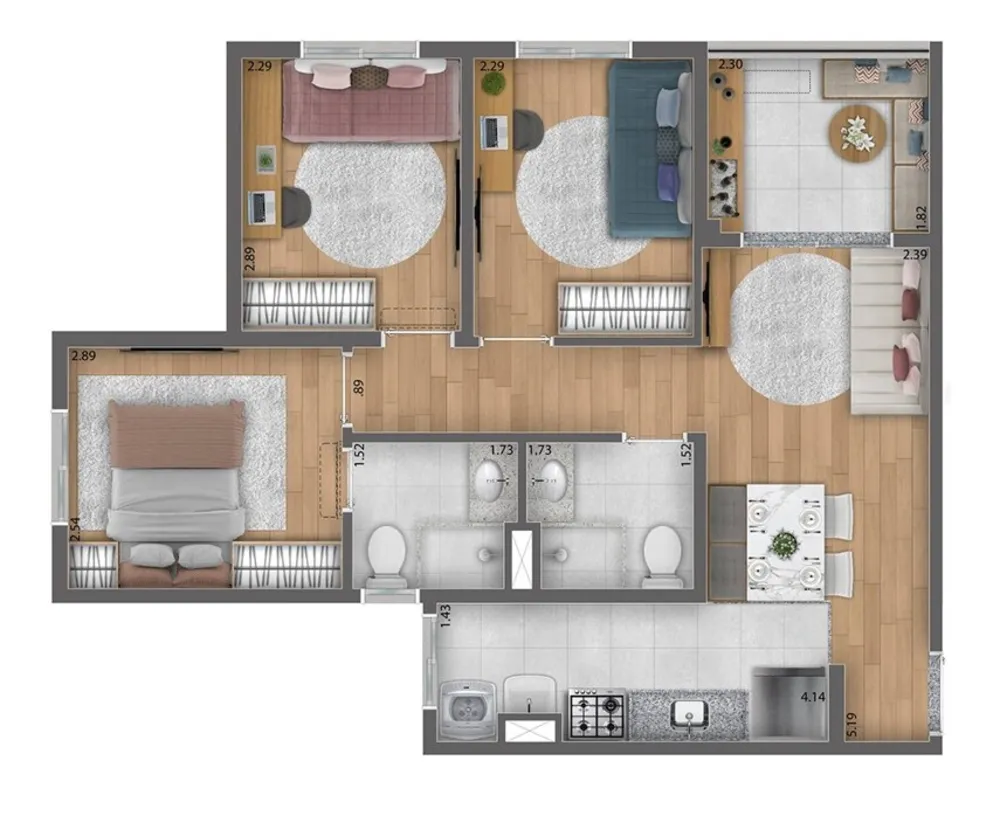 Apartamento, 2 quartos, 46 m² - Foto 20