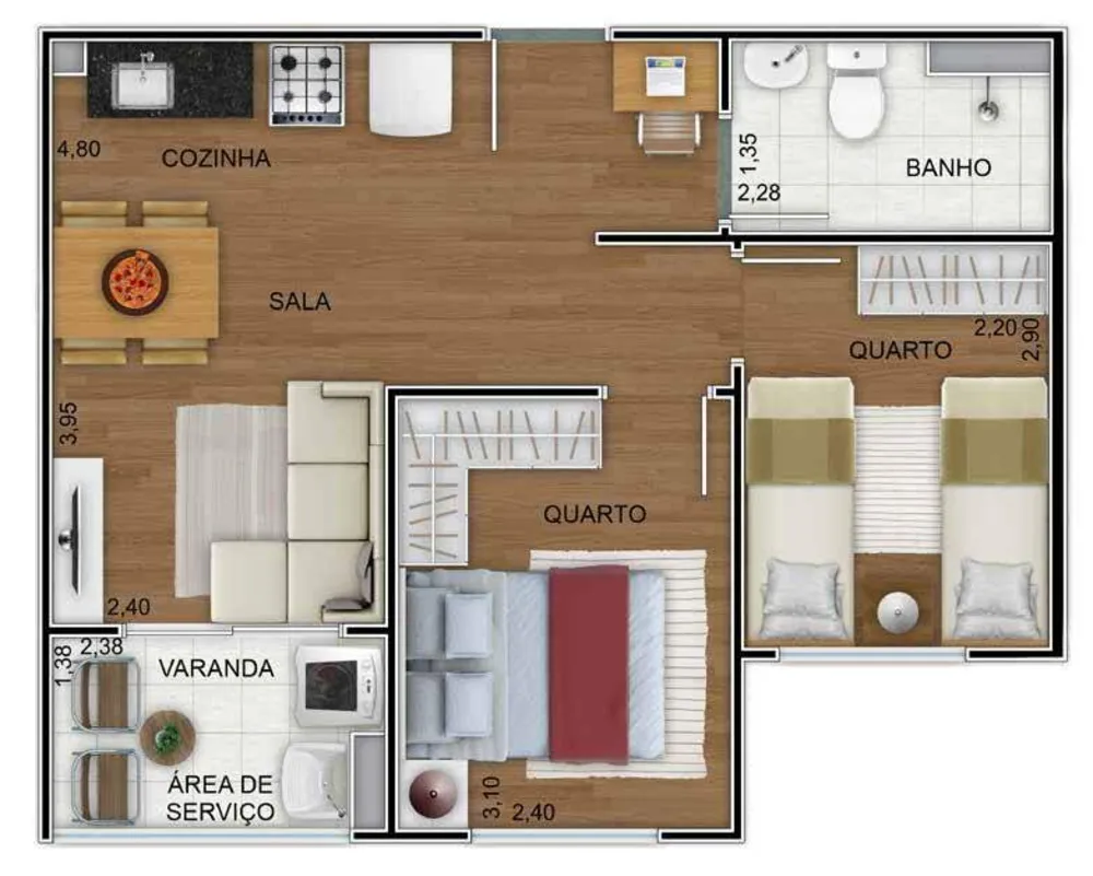 Apartamento, 2 quartos, 49 m² - Foto 16