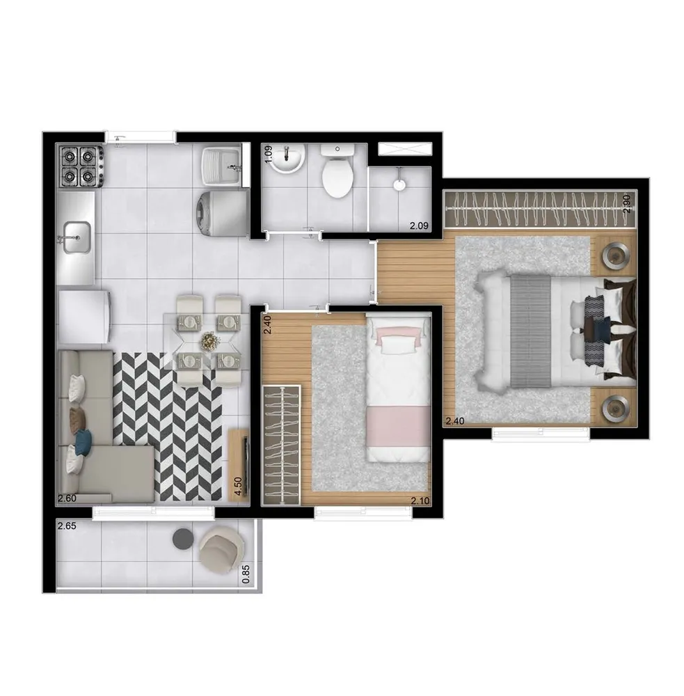 Apartamento, 1 quarto, 27 m² - Foto 16