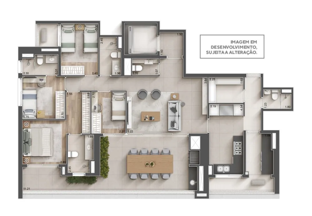 Apartamento, 4 quartos, 157 m² - Foto 9