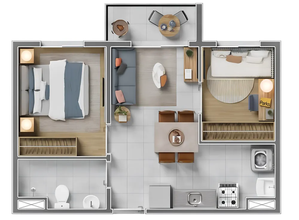 Apartamento, 2 quartos, 35 m² - Foto 16