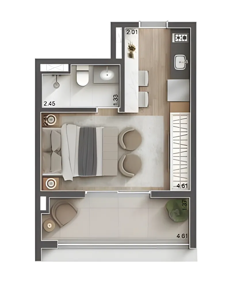 Apartamento, 1 quarto, 26 m² - Foto 15