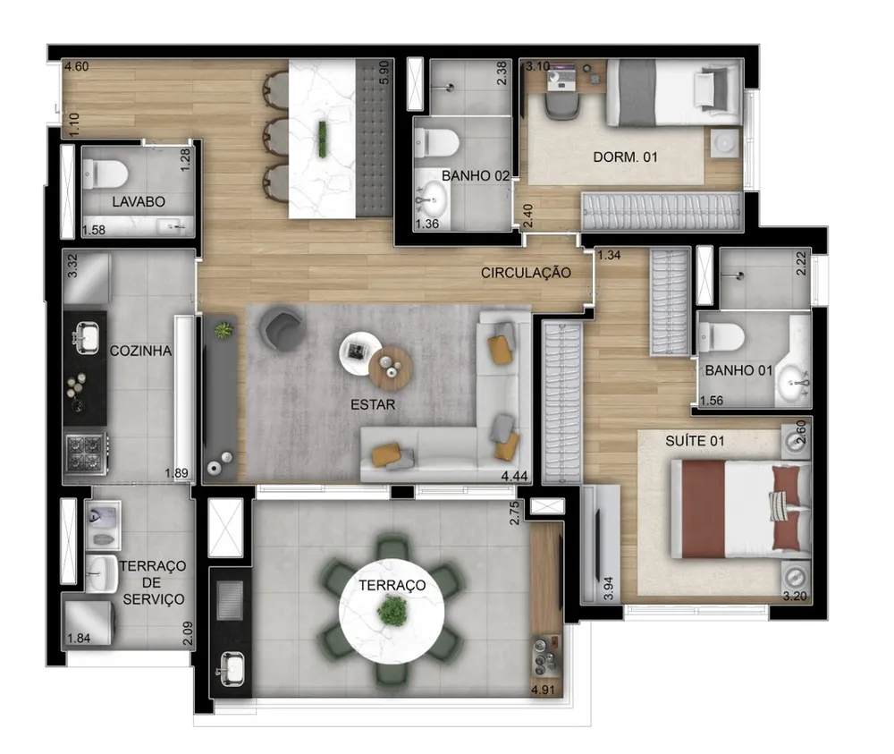 Apartamento, 3 quartos, 110 m² - Foto 12