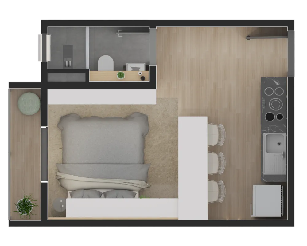 Apartamento, 1 quarto, 32 m² - Foto 9