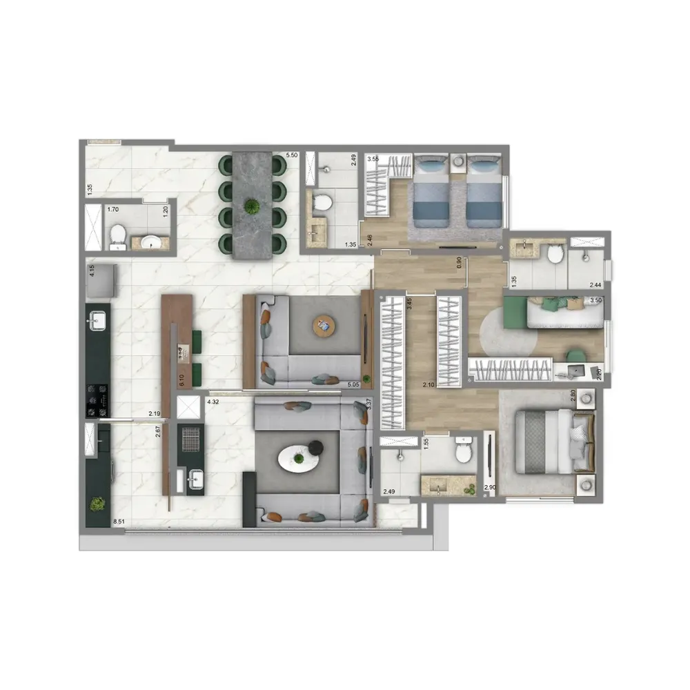 Apartamento, 3 quartos, 185 m² - Foto 15