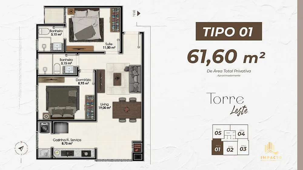 Apartamento, 2 quartos, 62 m² - Foto 12