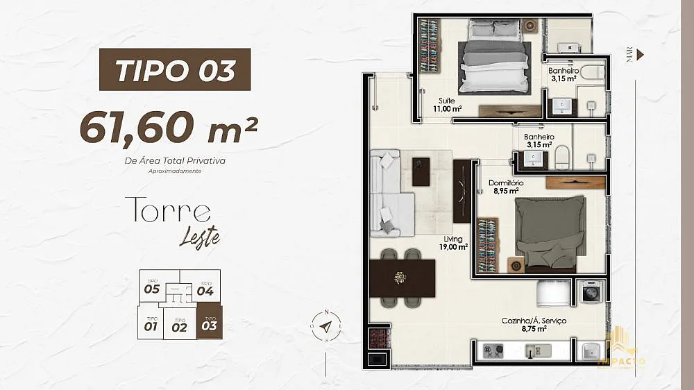 Apartamento, 2 quartos, 62 m² - Foto 12