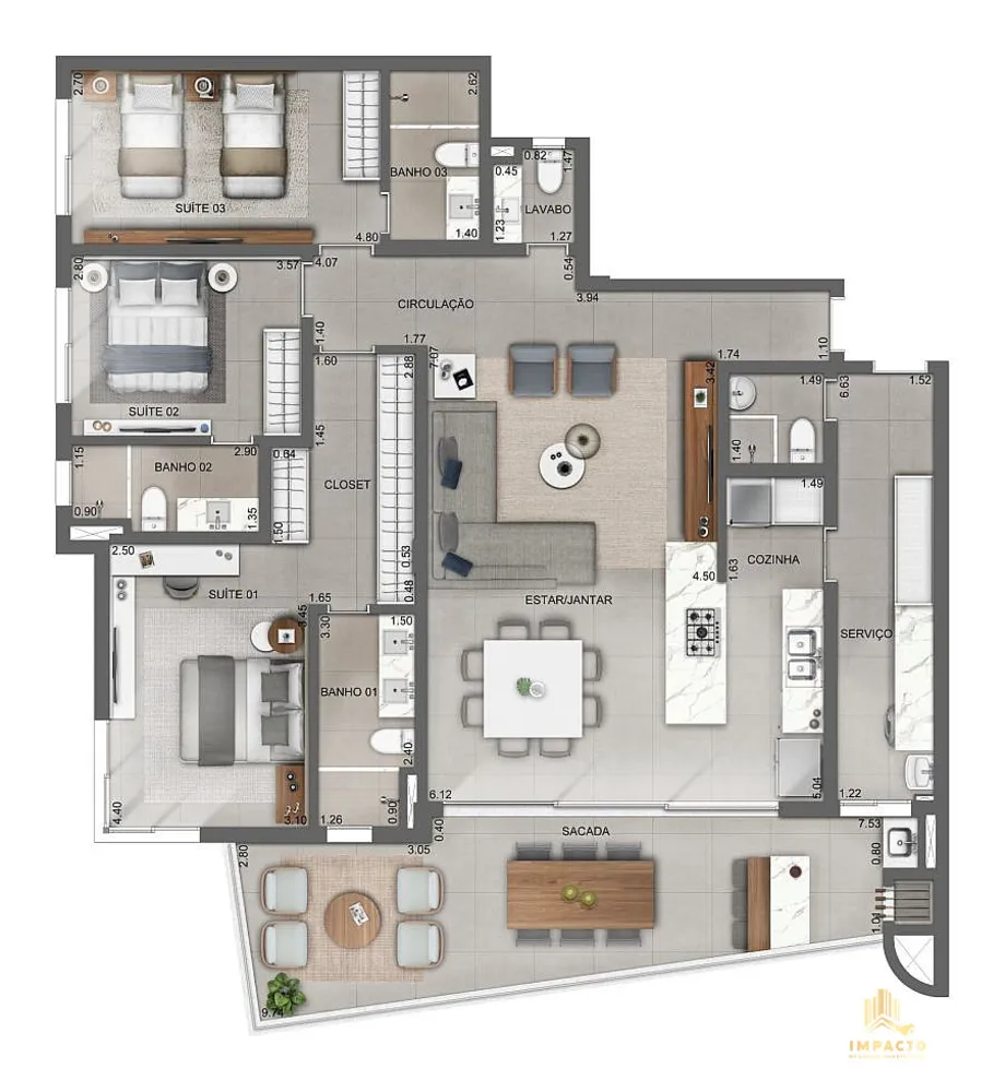 Apartamento, 3 quartos, 1651 m² - Foto 13