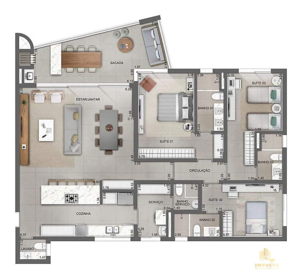 Apartamento, 3 quartos, 1651 m² - Foto 12