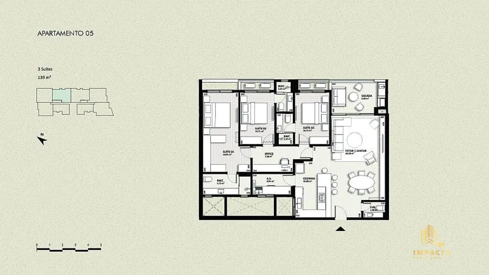 Apartamento, 3 quartos, 132 m² - Foto 5