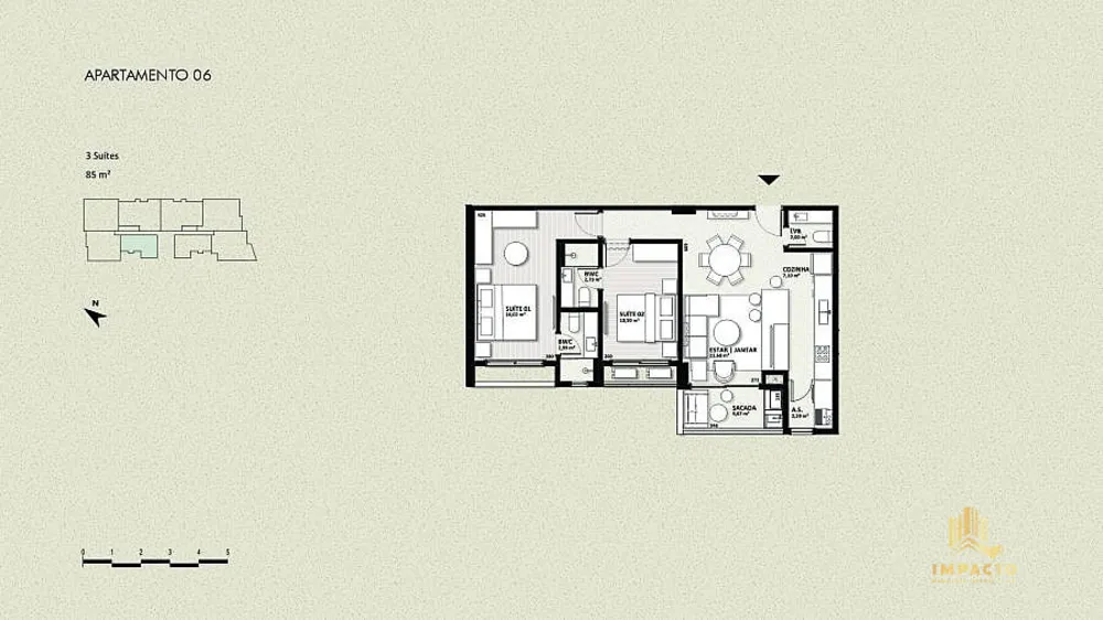 Apartamento, 3 quartos, 132 m² - Foto 1