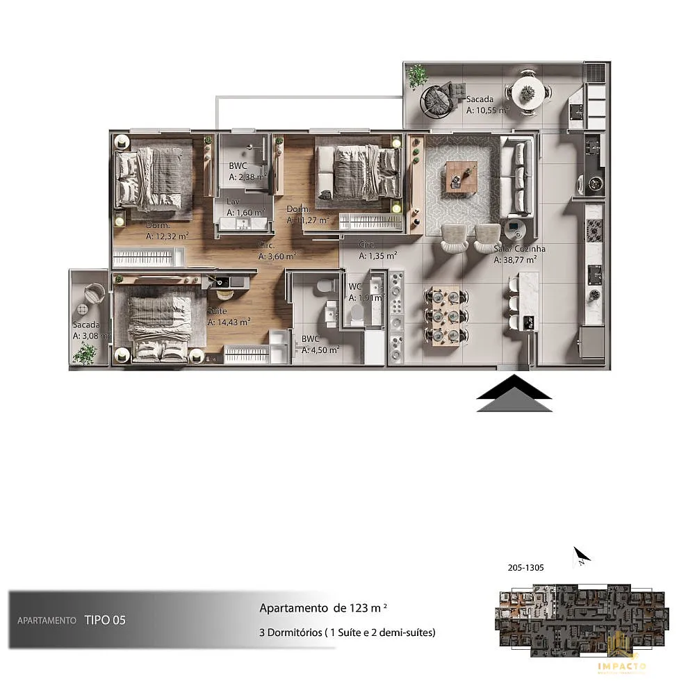 Apartamento, 3 quartos, 221 m² - Foto 11