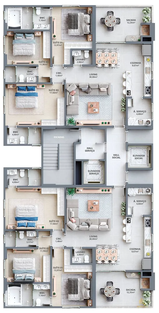 Apartamento, 3 quartos, 133 m² - Foto 16