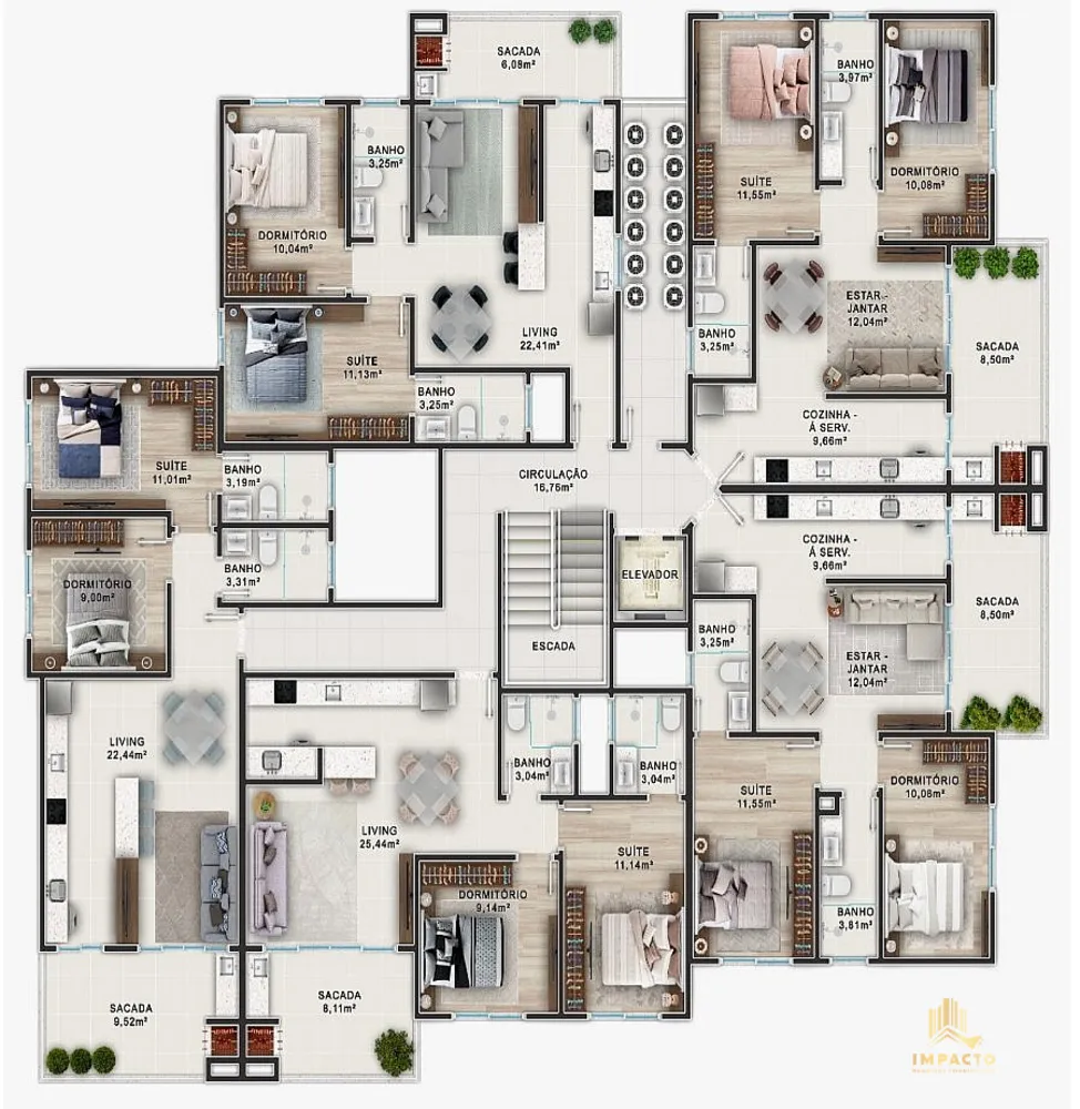 Apartamento, 2 quartos, 69 m² - Foto 4
